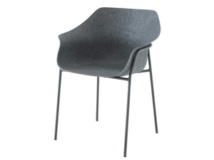 ETTORIANO - Felt chair with armrests _ Ligne Roset